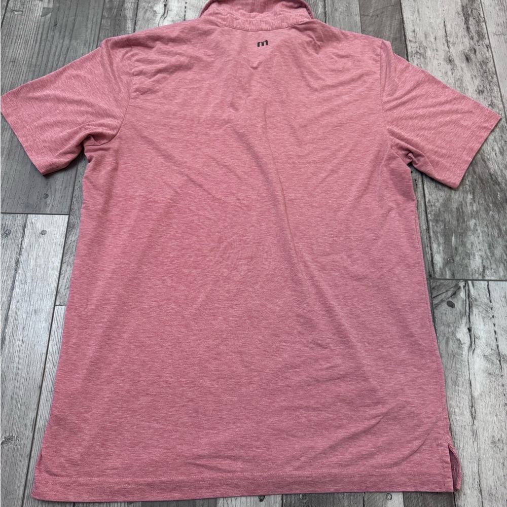 Travis Mathew Golf Light Red Polo Shirt Mens Tatum Ranch Golf Club Performance M - Picture 6 of 9